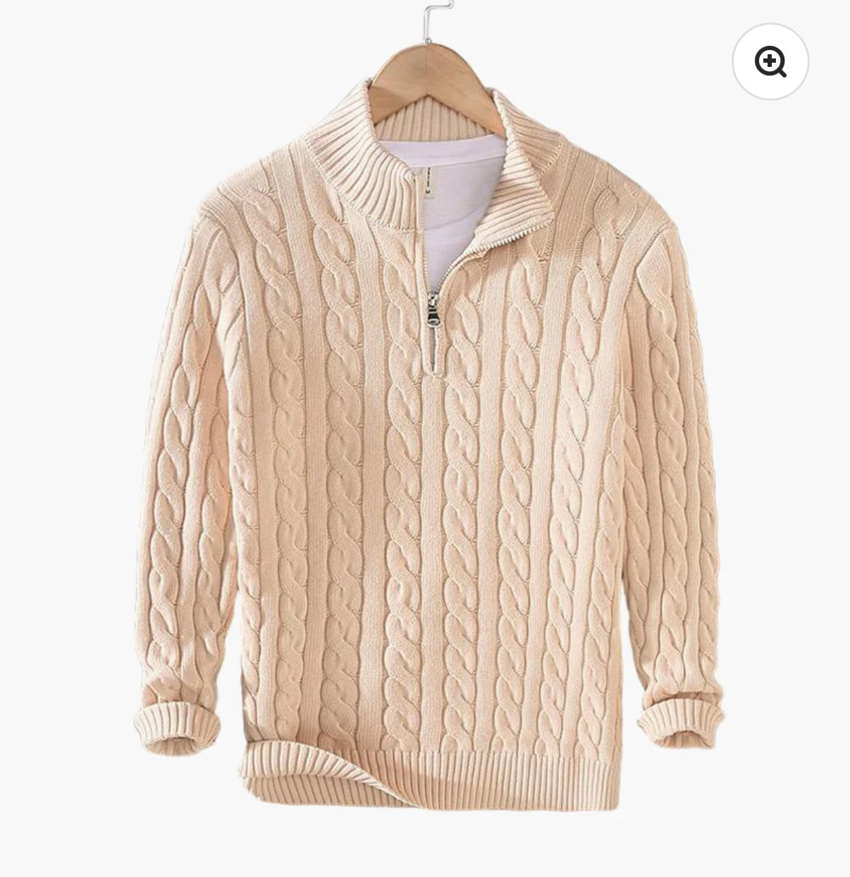 Taebaek Zipped cable sweater