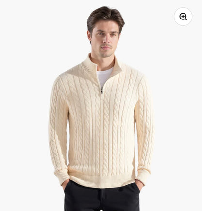 Taebaek Zipped cable sweater