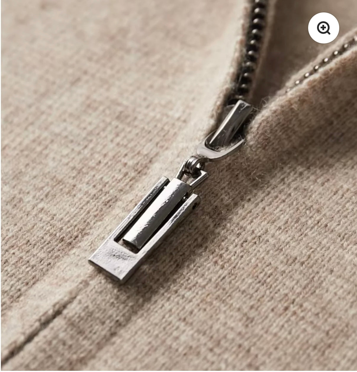 EXTRA-FINE MERINO WOOL ZIP POLO CARDIGAN