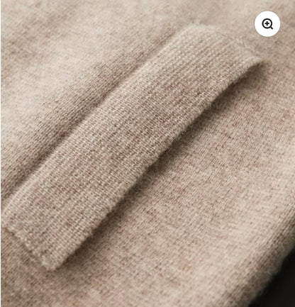 EXTRA-FINE MERINO WOOL ZIP POLO CARDIGAN