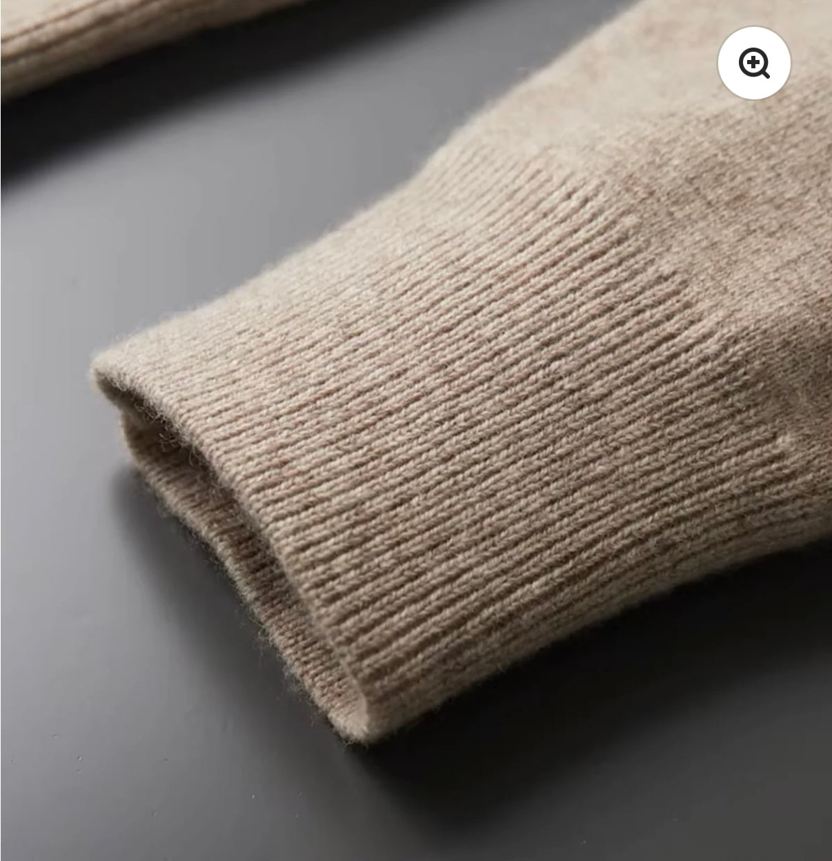 EXTRA-FINE MERINO WOOL ZIP POLO CARDIGAN