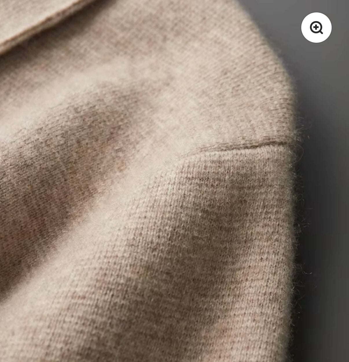 EXTRA-FINE MERINO WOOL ZIP POLO CARDIGAN