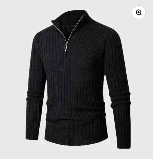 ZERMATT HIGH COLLAR HALF ZIP SWEATER
